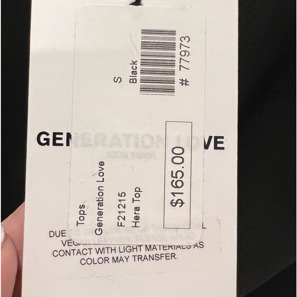 Generation Love Vegan Leather Hera Top size S - Picture 4 of 5